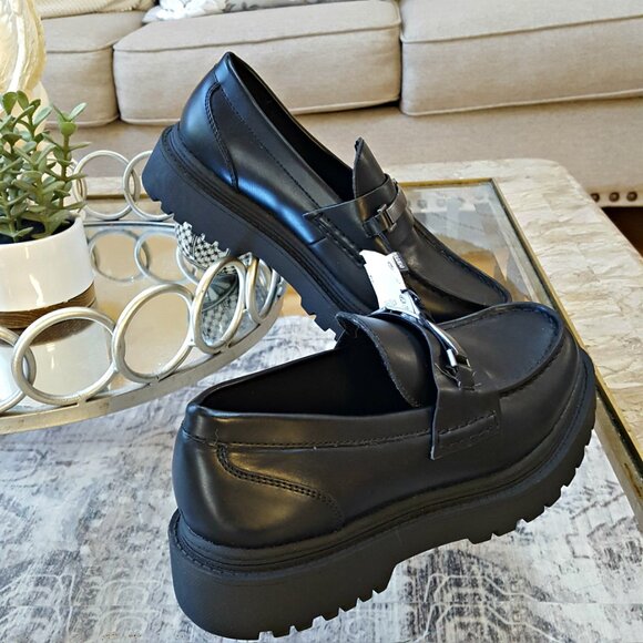 NWT! PULL & BEAR Chunky VEGAN LOAFERS - Picture 4 of 5
